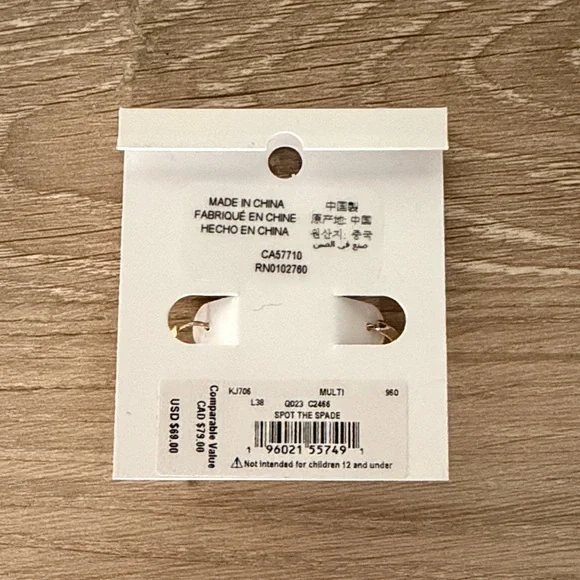 Kate Spade Gold Earrings with Colorful Accents - Picture 3 of 6